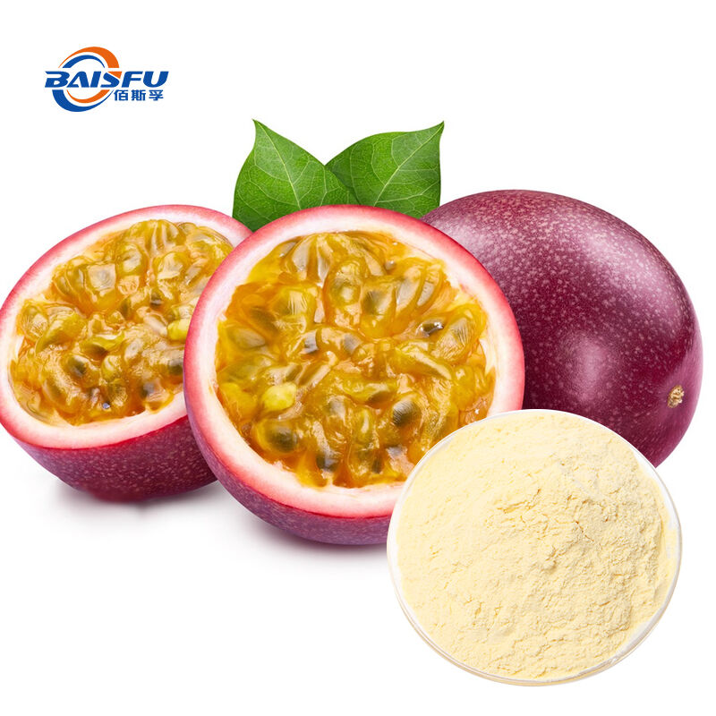 Baisfu Food Grade Natural Freeze Dried Passion Fruit Powder Pure Lyophilized Fruit Powder No Additive for Dairy Products