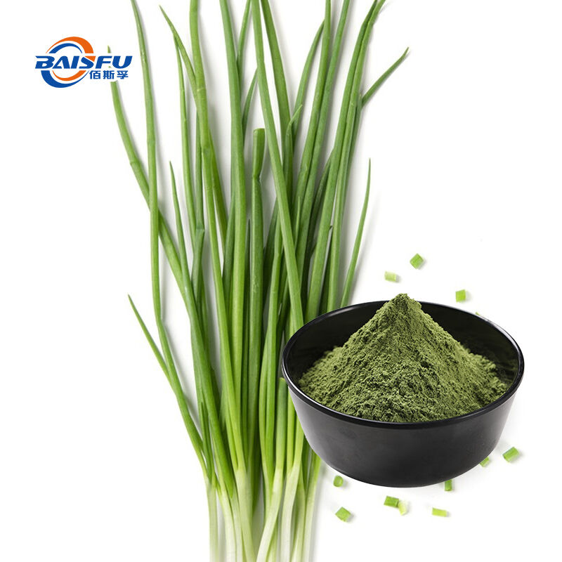 Baisfu Factory Sales Food Grade Freeze Dried Scallion Powder FD Green Onion Seasoning Powder for Snacks