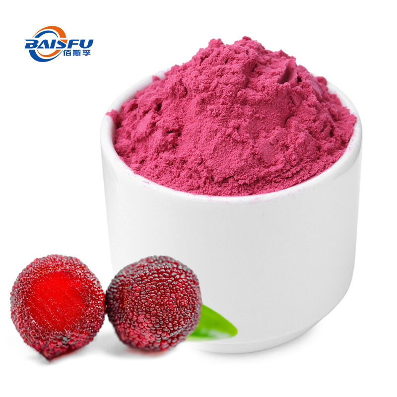 Baisfu Food Grade Freeze-Dried Red Bayberry Powder Natural Red Pigment Suitable for Dairy Products